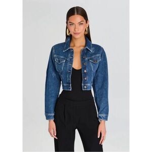 Retrofete denim cropped jacket size XS